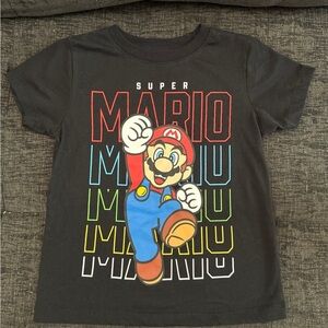 Nintendo Super Mario Black Kids T-Shirt